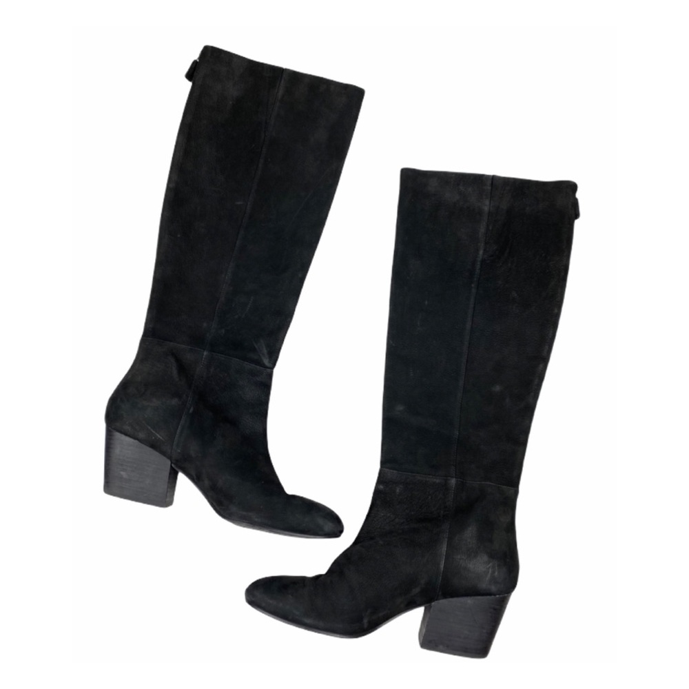 Eileen Fisher Black Suede Queen Tall Boot 10